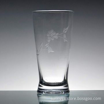 262ml Drinking Glass with Engraved Surface, Suitable for Daily Use and Promotions
